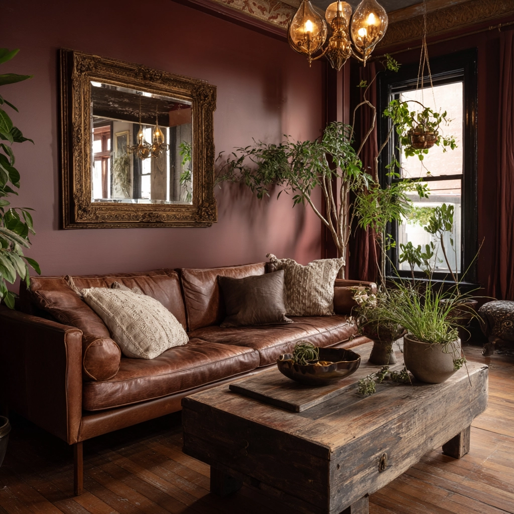 moody vintage living room 16
