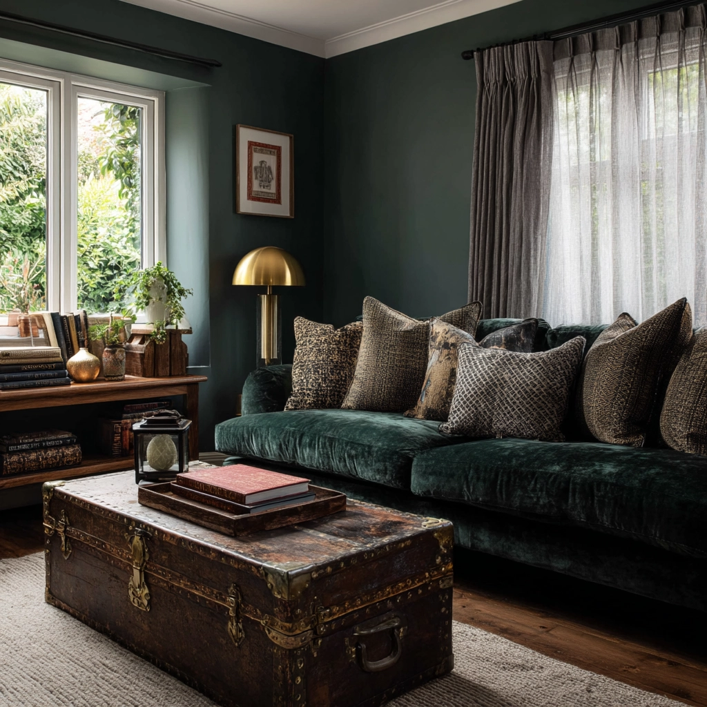 moody vintage living room 20