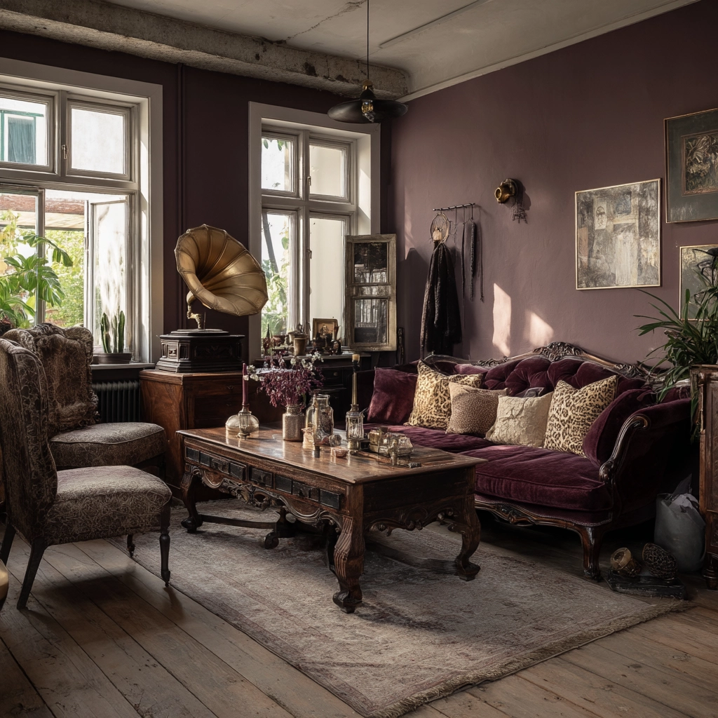 moody vintage living room 21