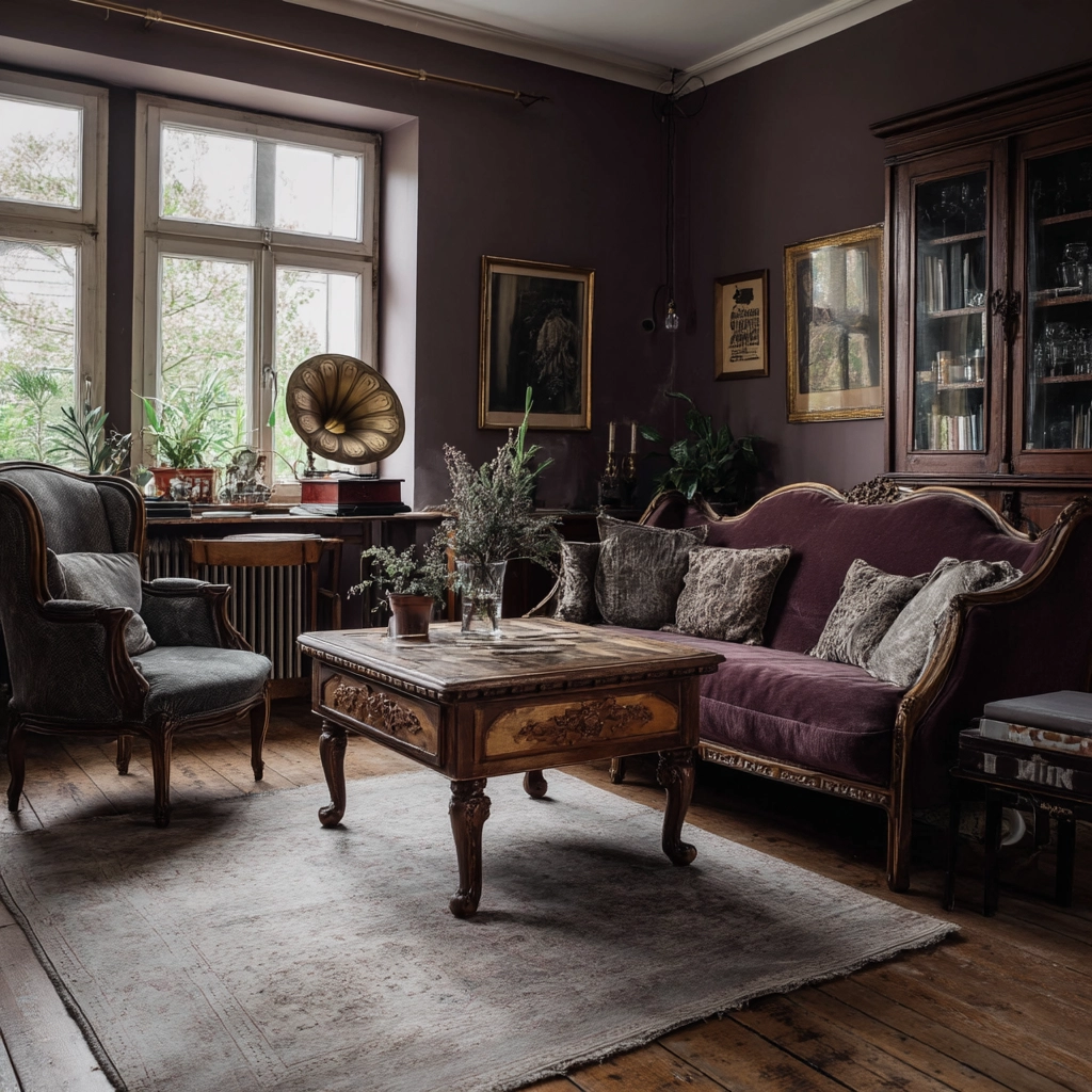 moody vintage living room 24