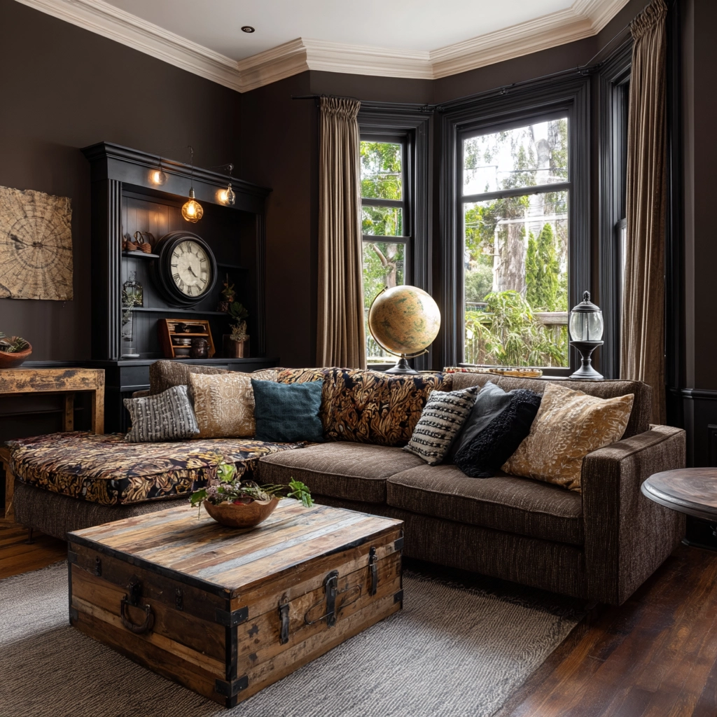 moody vintage living room 26