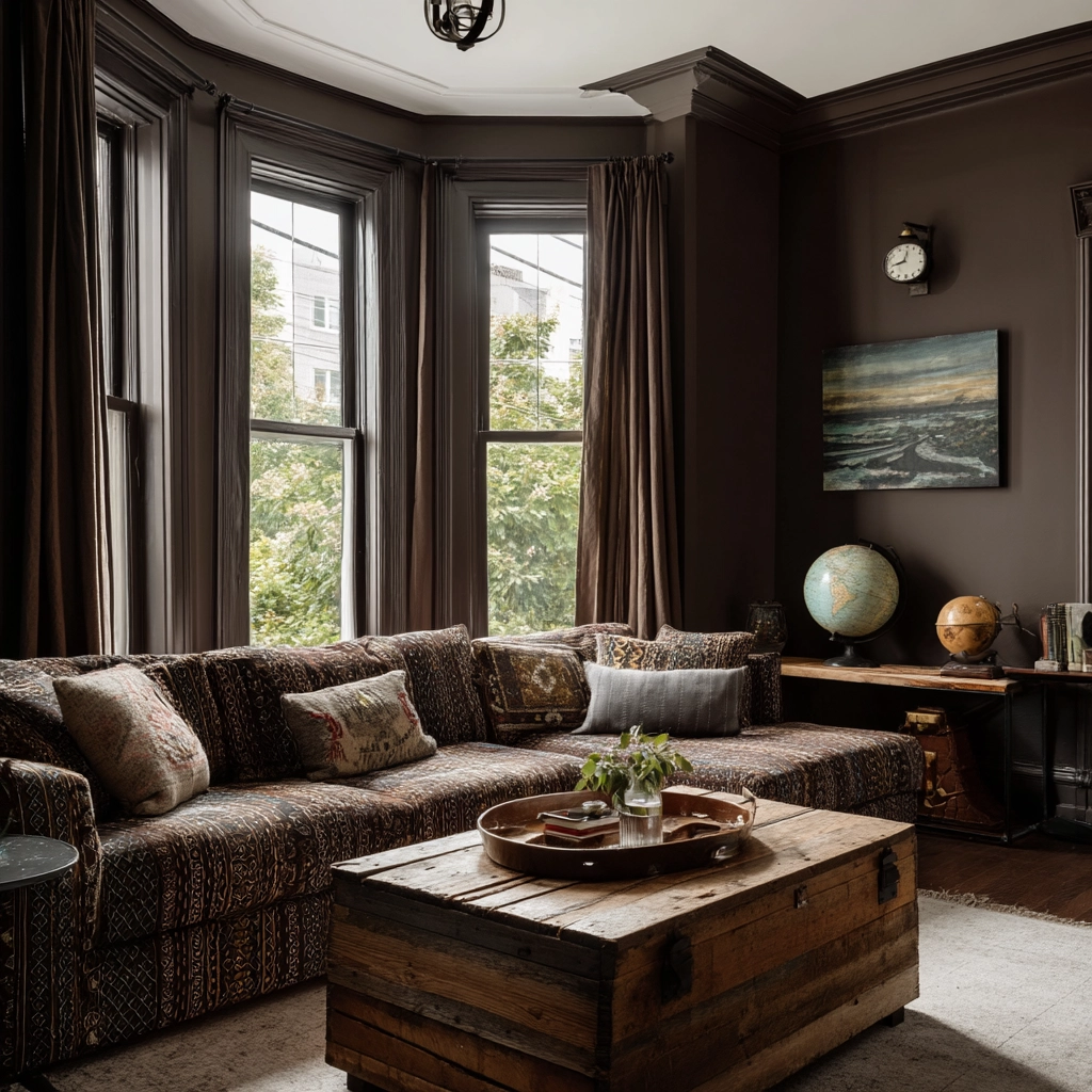 moody vintage living room 27