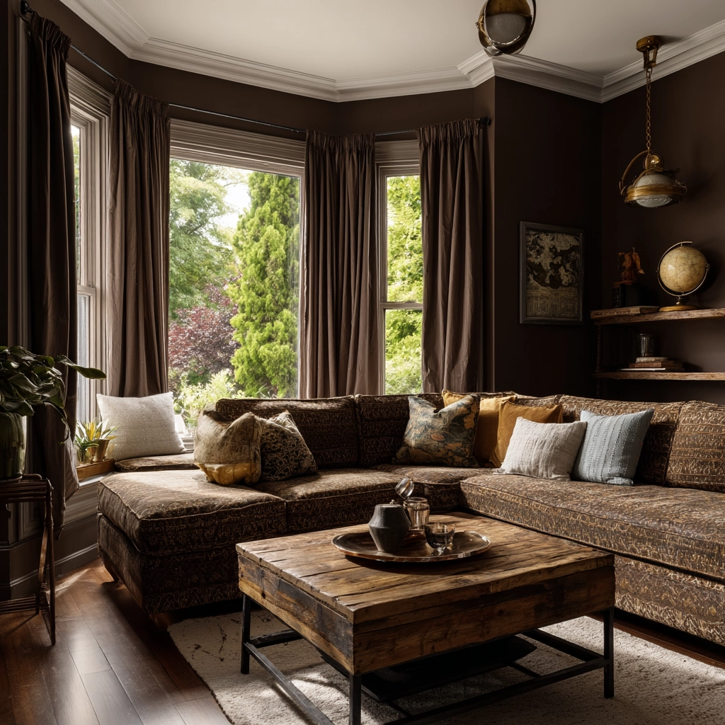 moody vintage living room 28