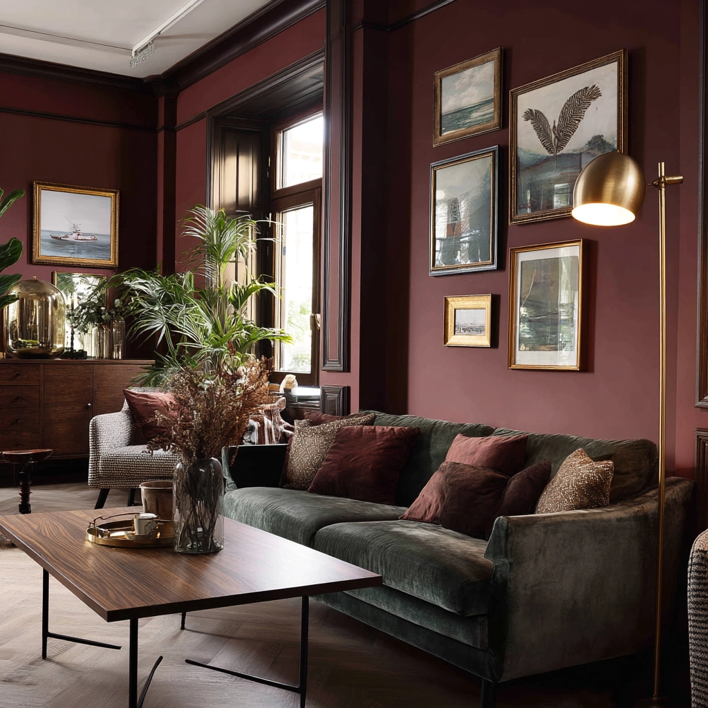 moody vintage living room 34