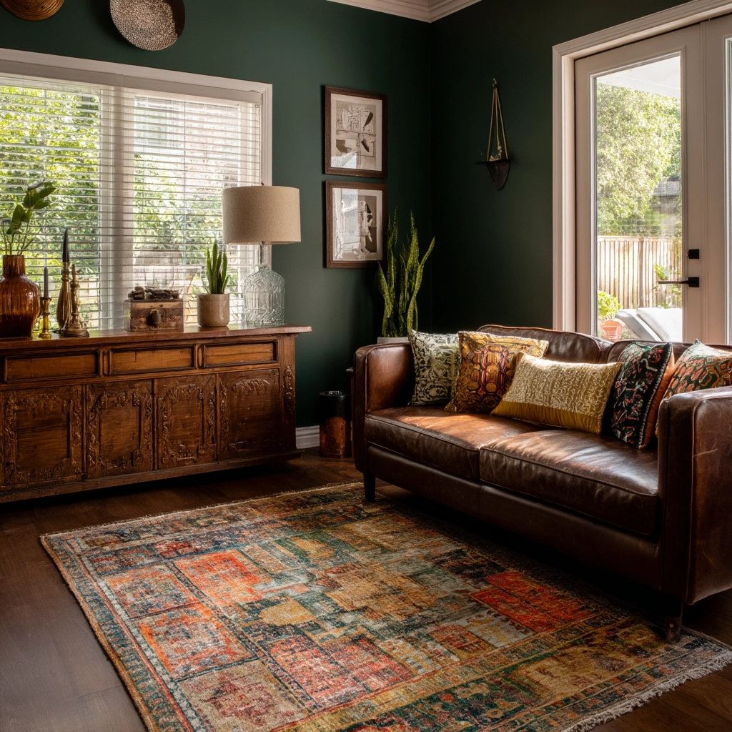 moody vintage living room 37
