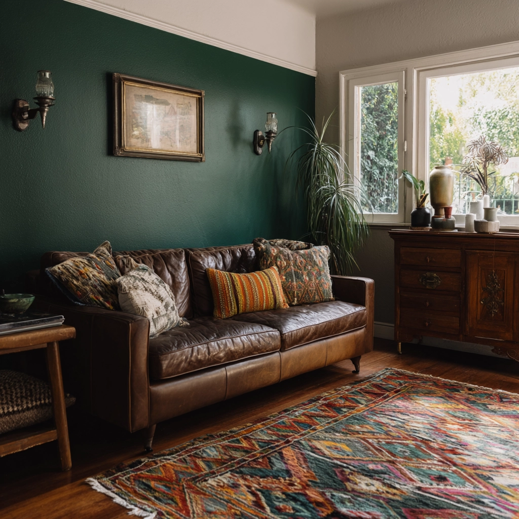 moody vintage living room 38