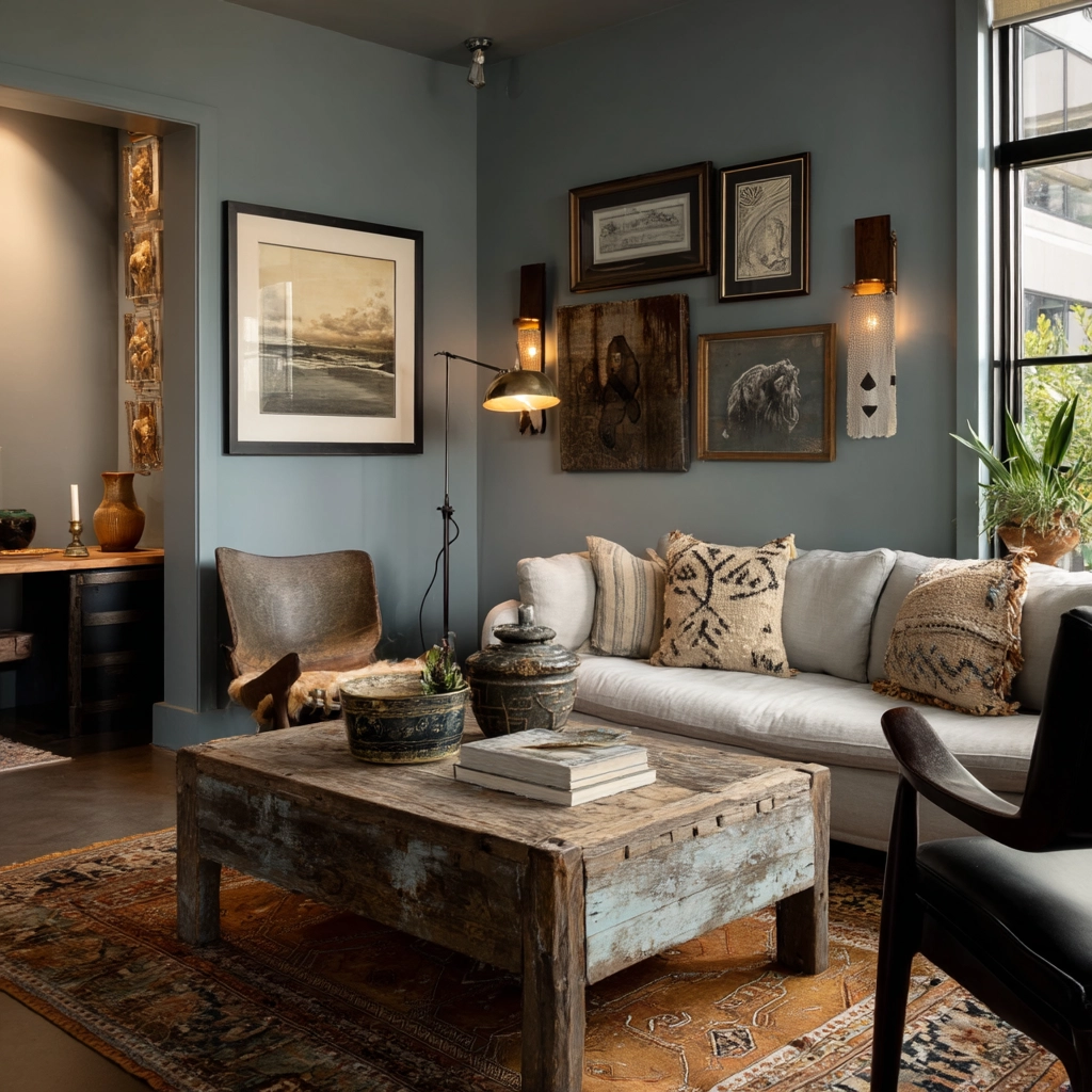 moody vintage living room 42