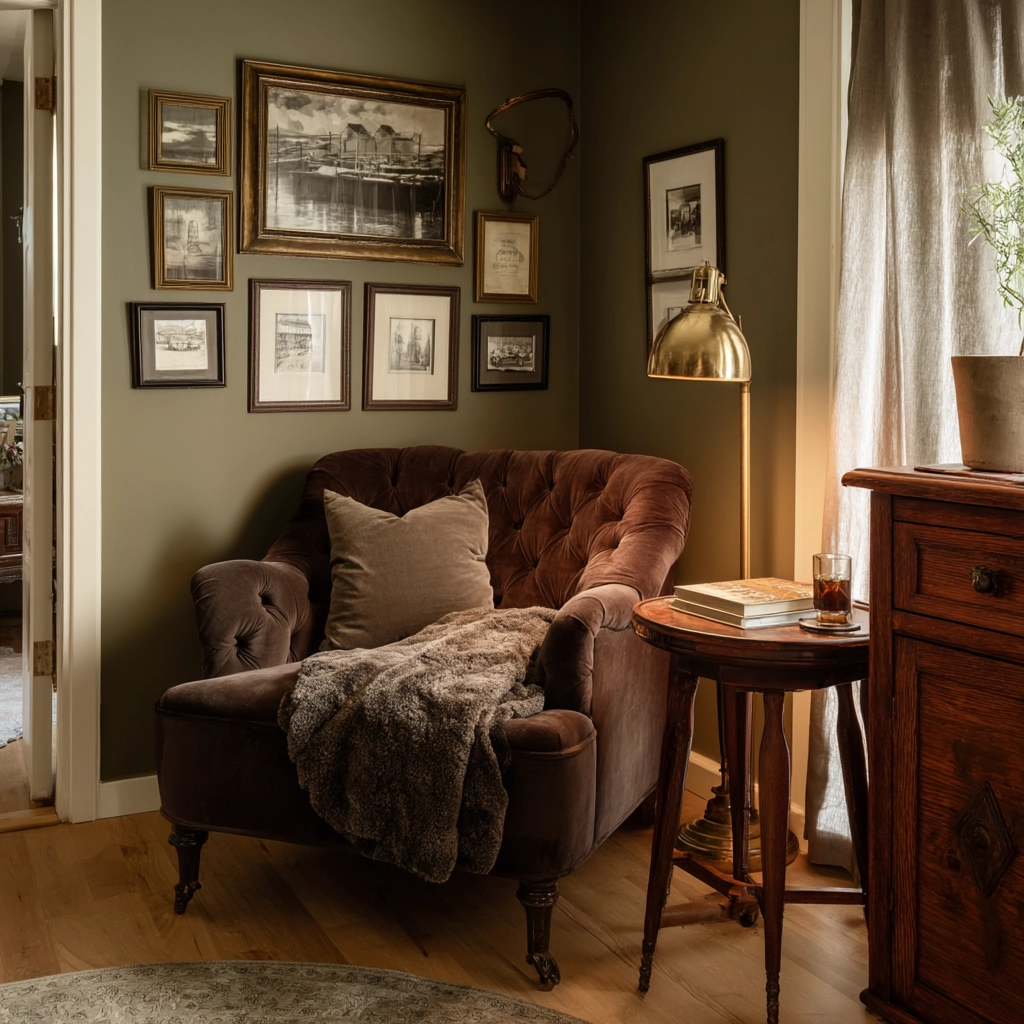 moody vintage living room 5