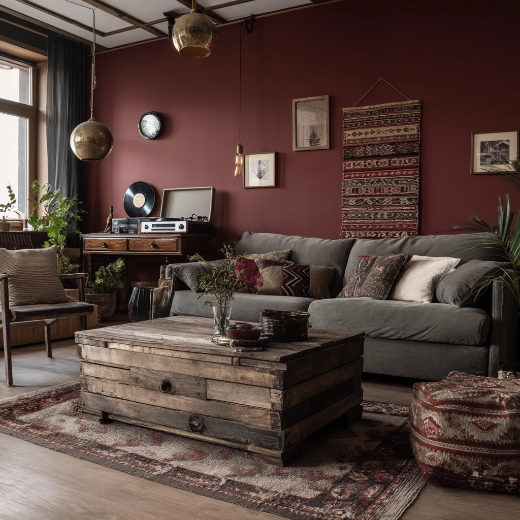 moody vintage living room 50