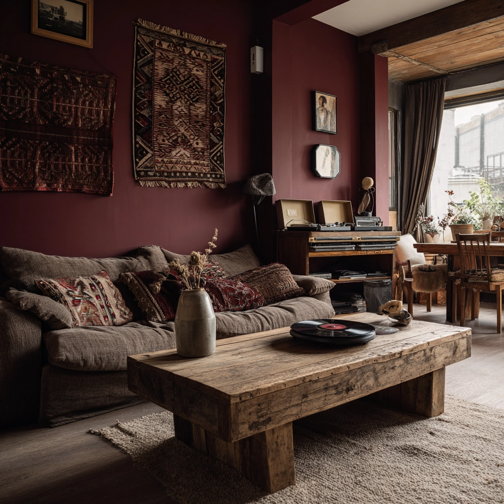 moody vintage living room 52