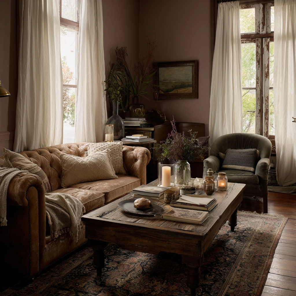 moody vintage living room 57