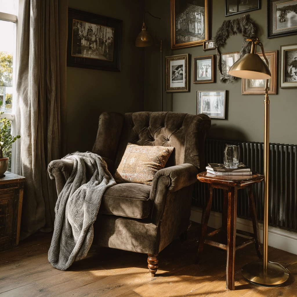 moody vintage living room 6