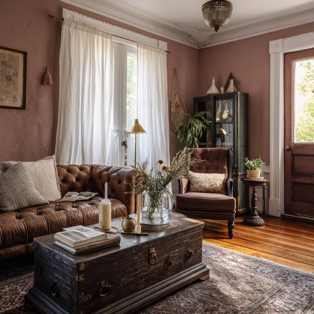 moody vintage living room 60