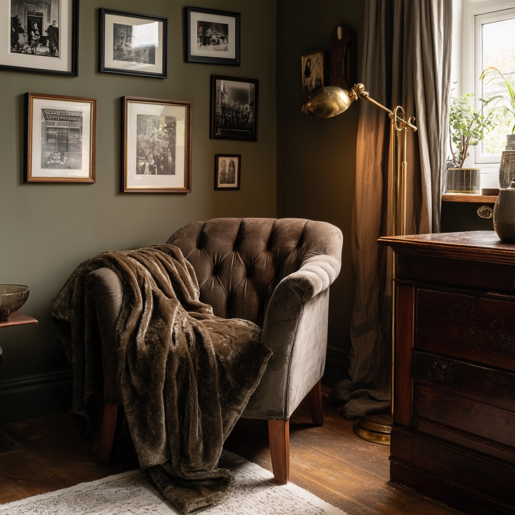 moody vintage living room 8