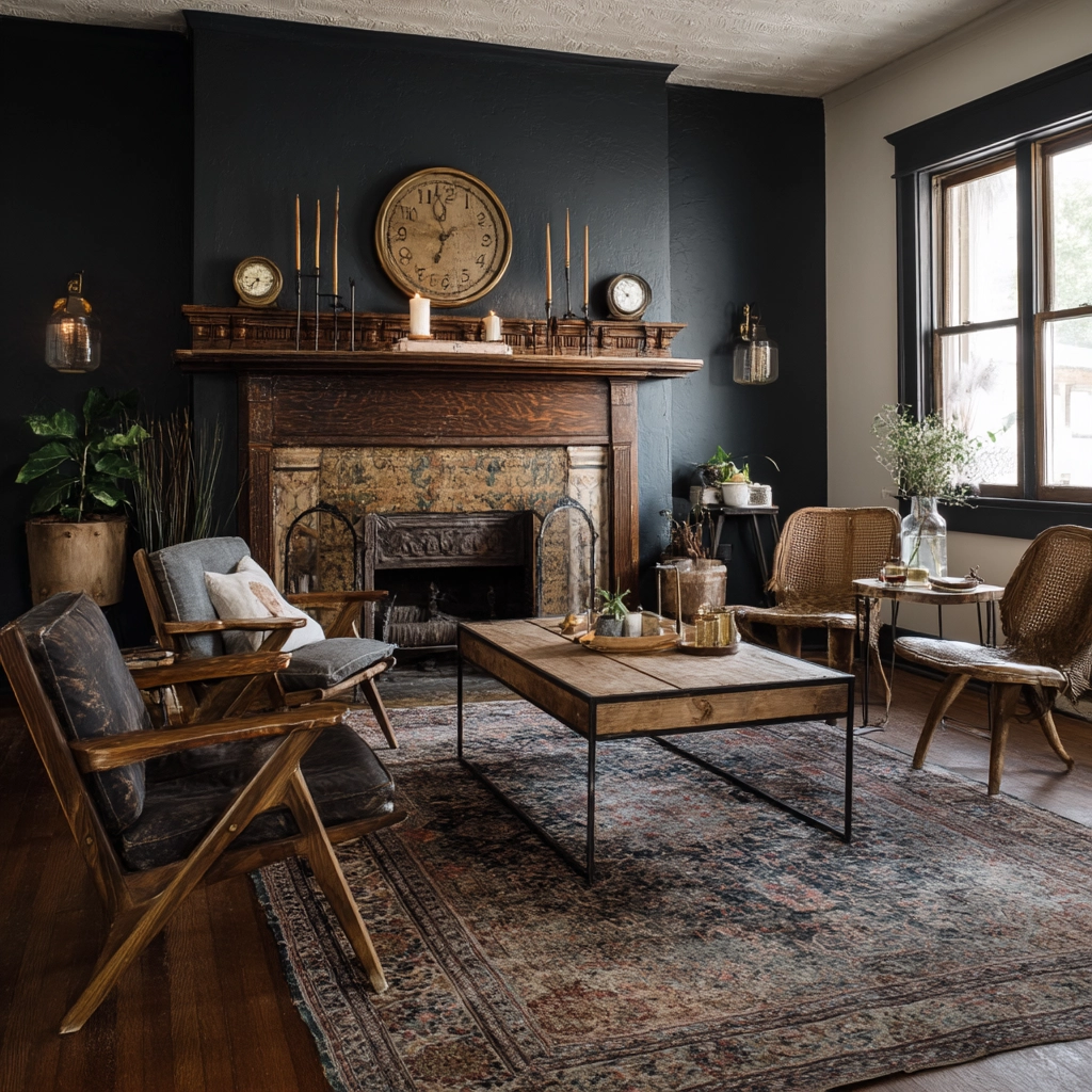 moody vintage living room 9