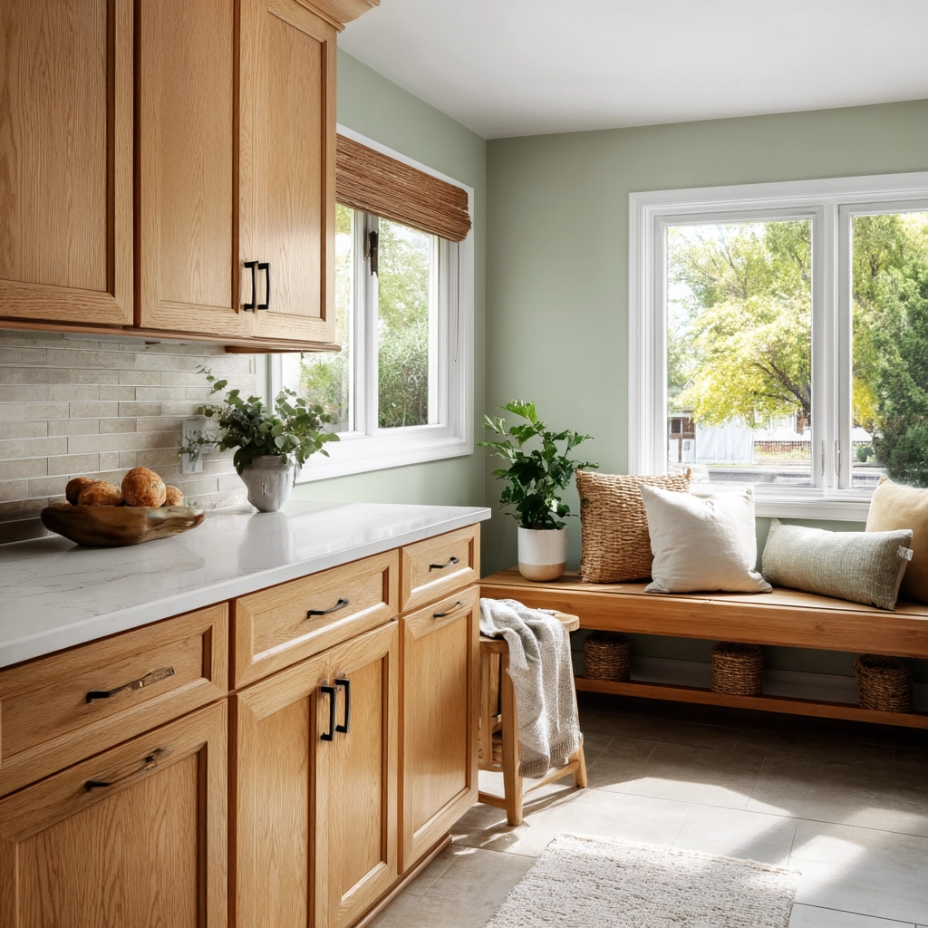oak kitchen cabinets 55