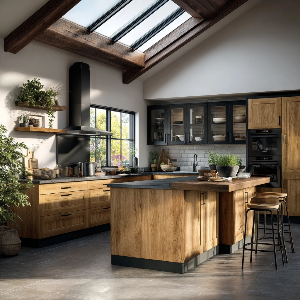 oak kitchen cabinets 57