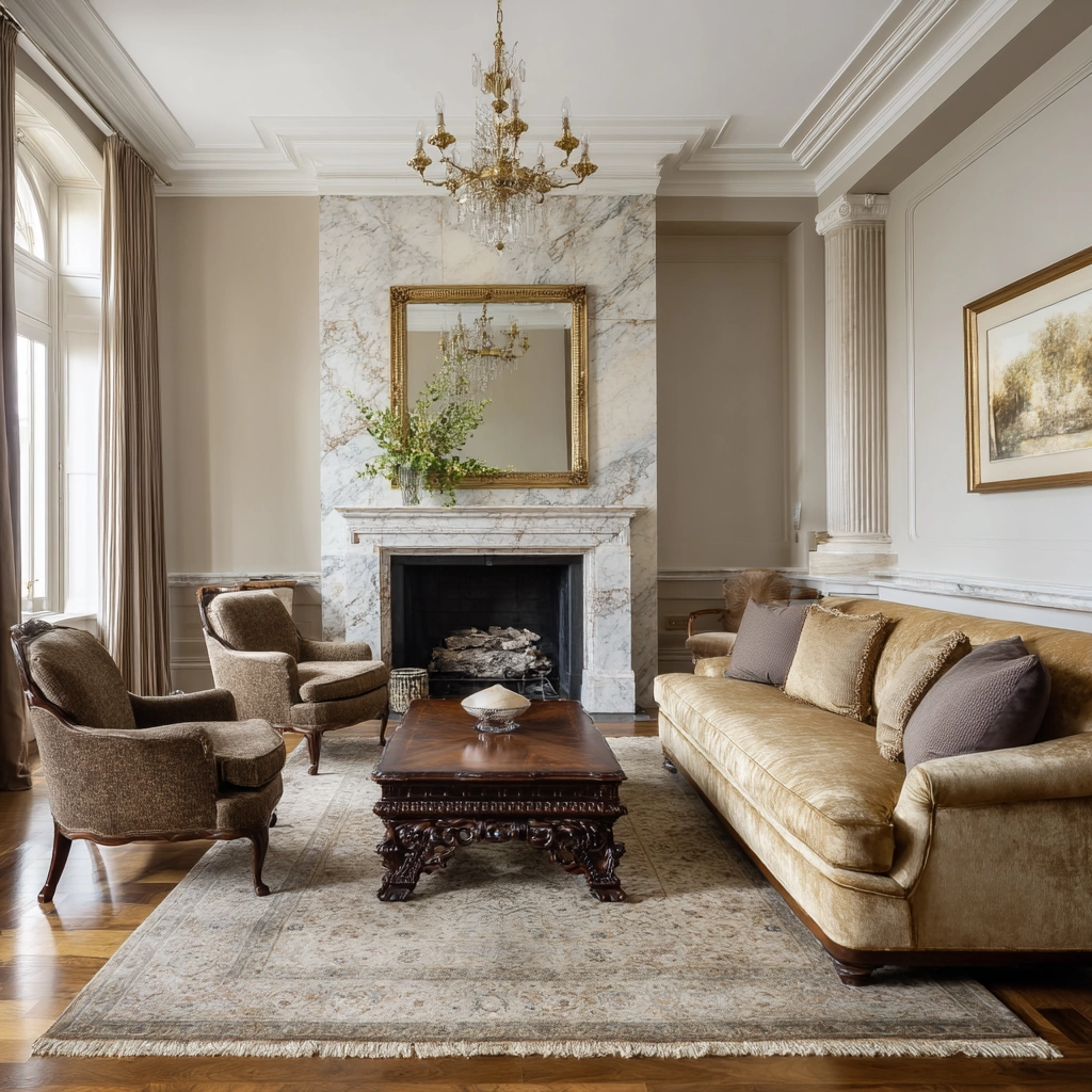 old money living room 48