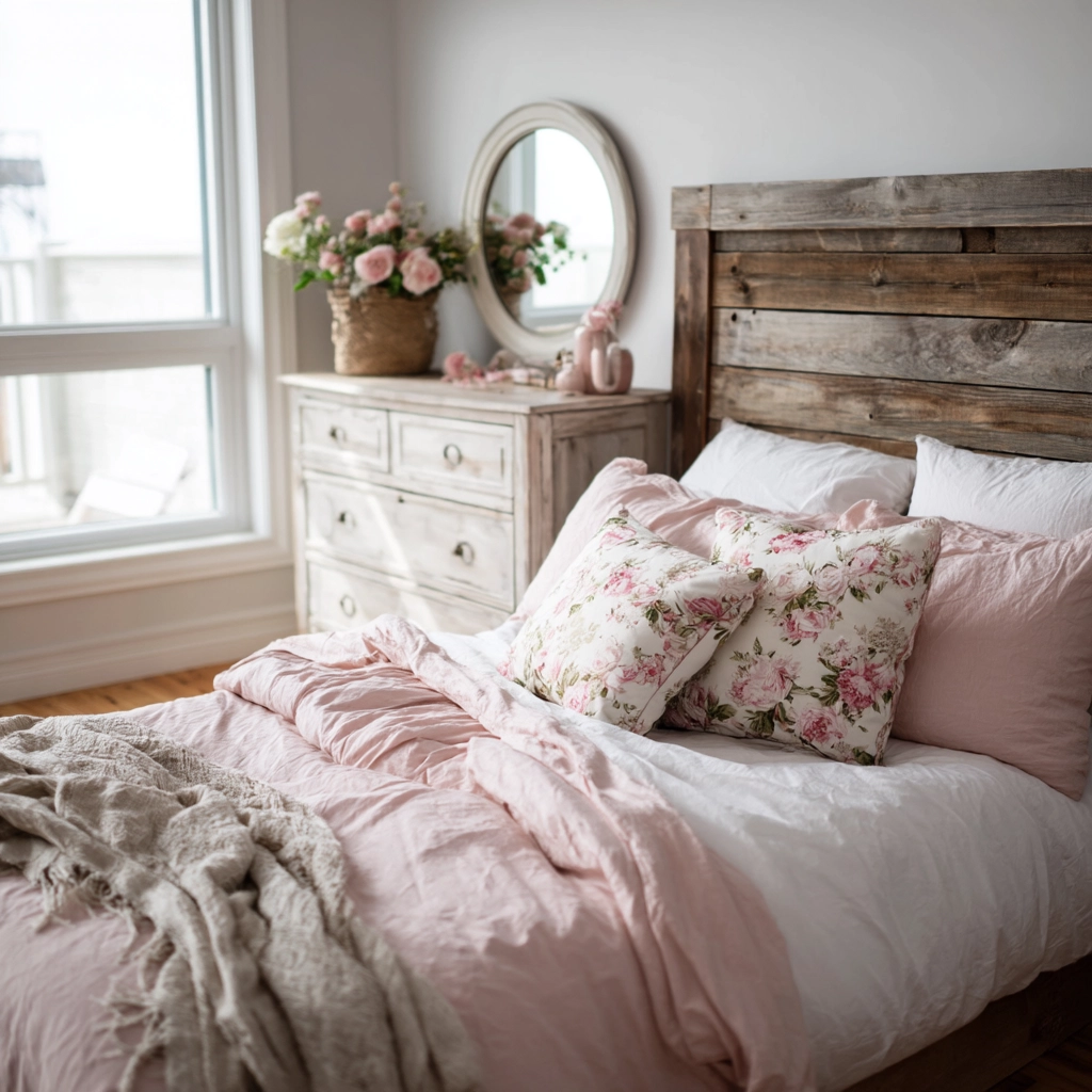 pink and white bedroom 11