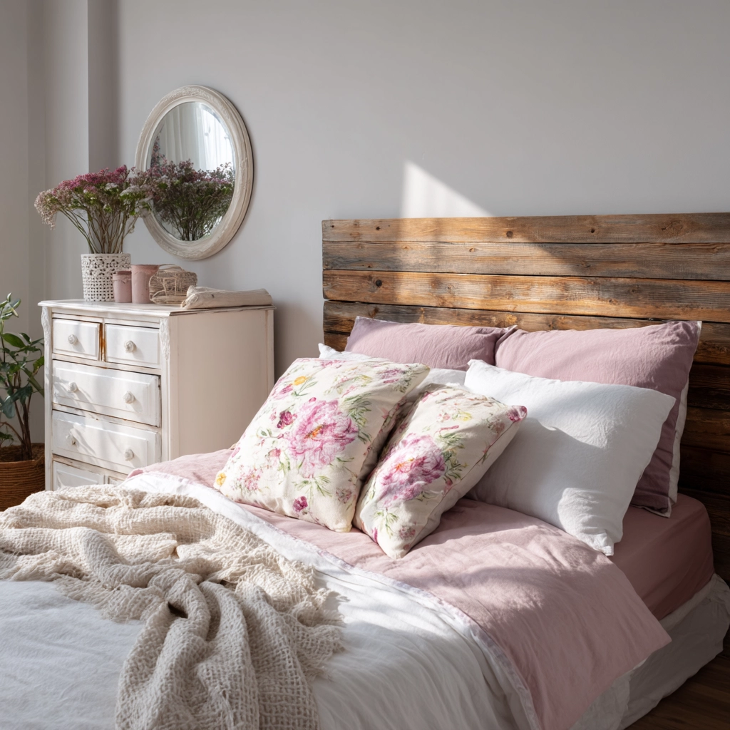 pink and white bedroom 12