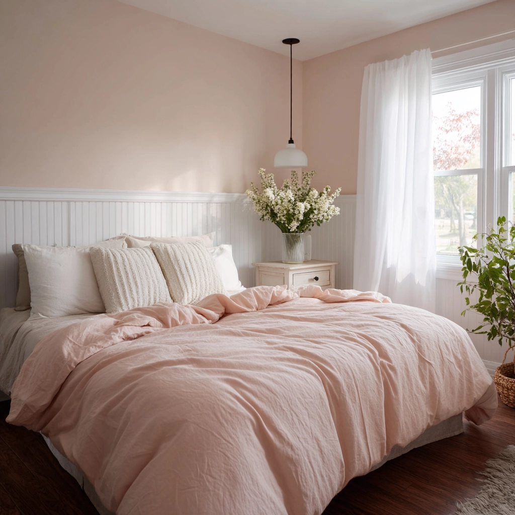 pink and white bedroom 2
