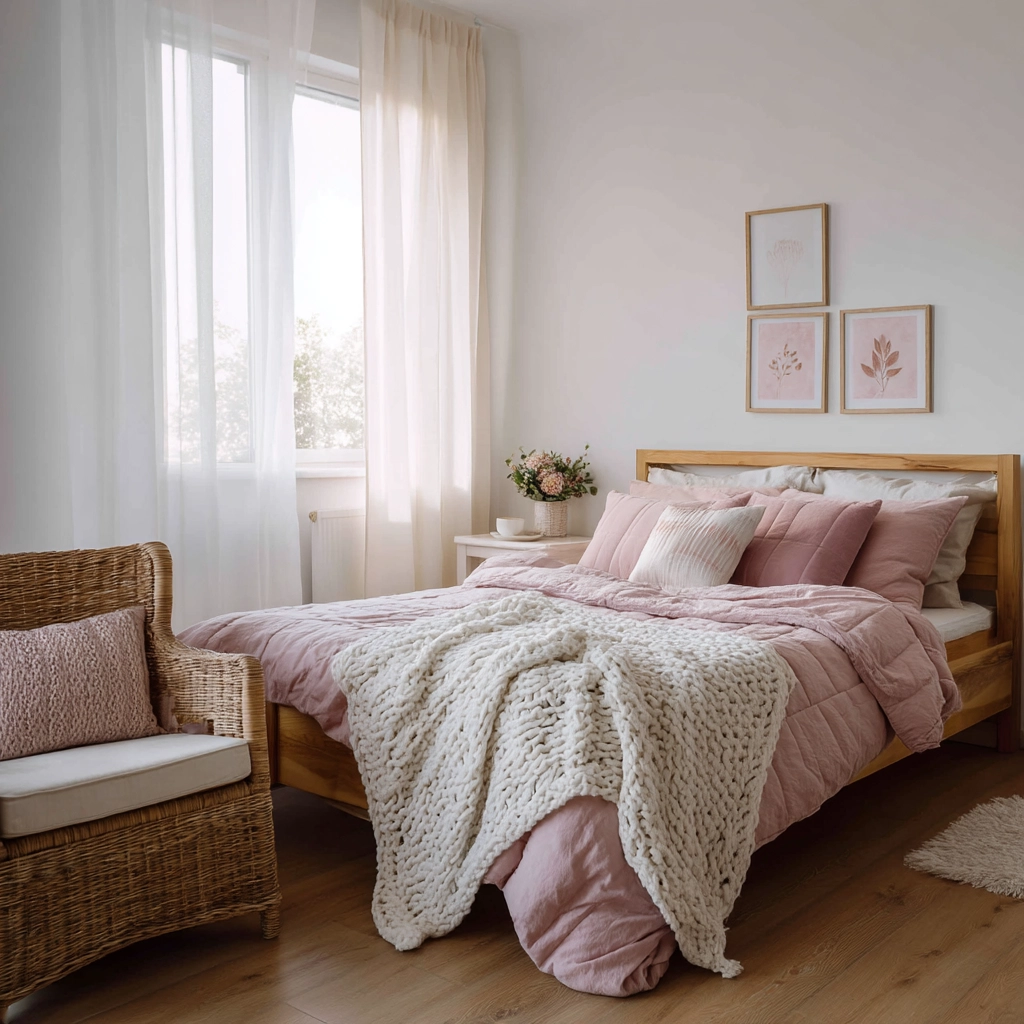 pink and white bedroom 27