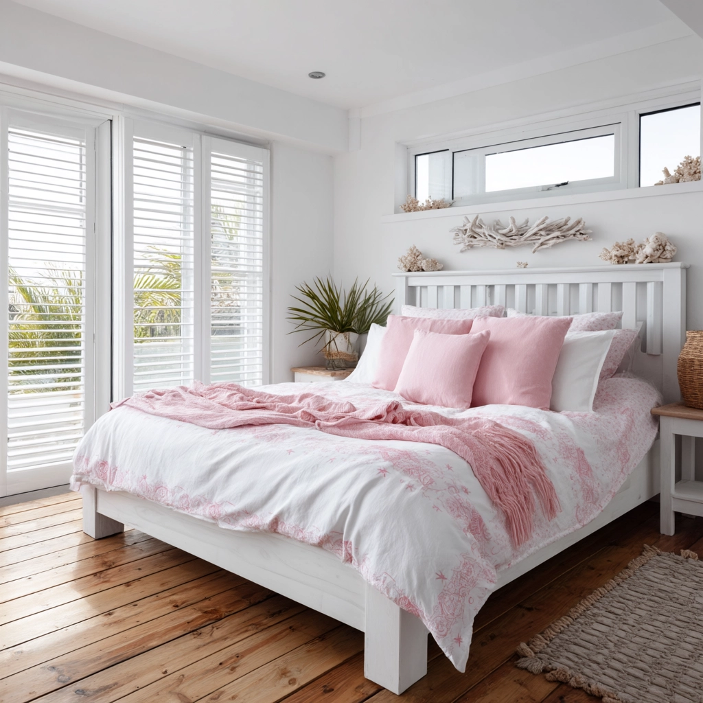 pink and white bedroom 39