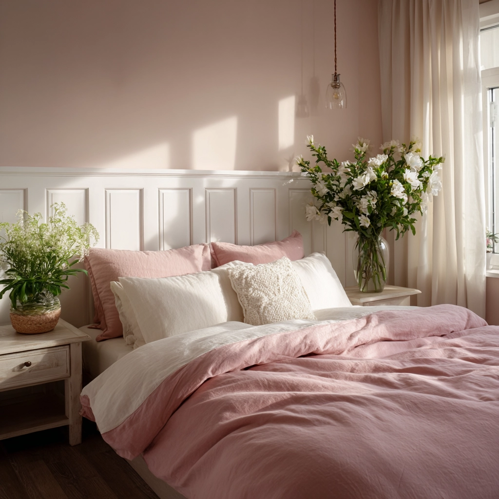 pink and white bedroom 4