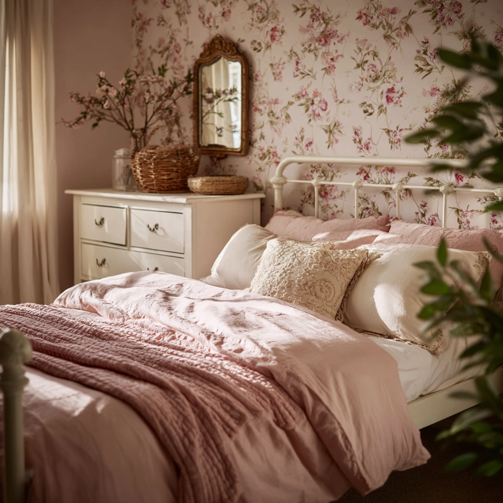 pink and white bedroom 54