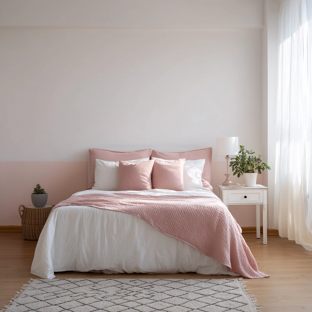 pink and white bedroom 57
