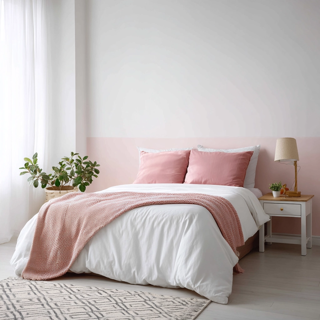 pink and white bedroom 58