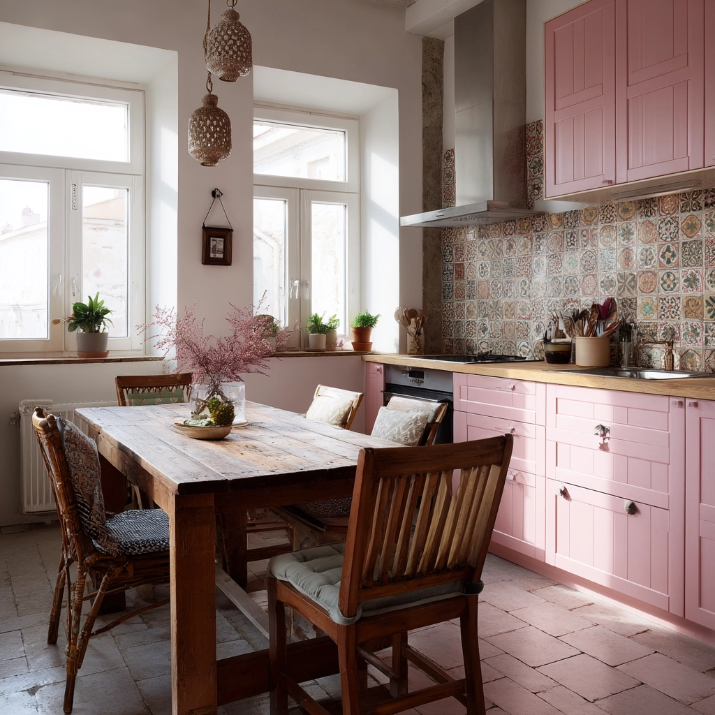 pink kitchen 46