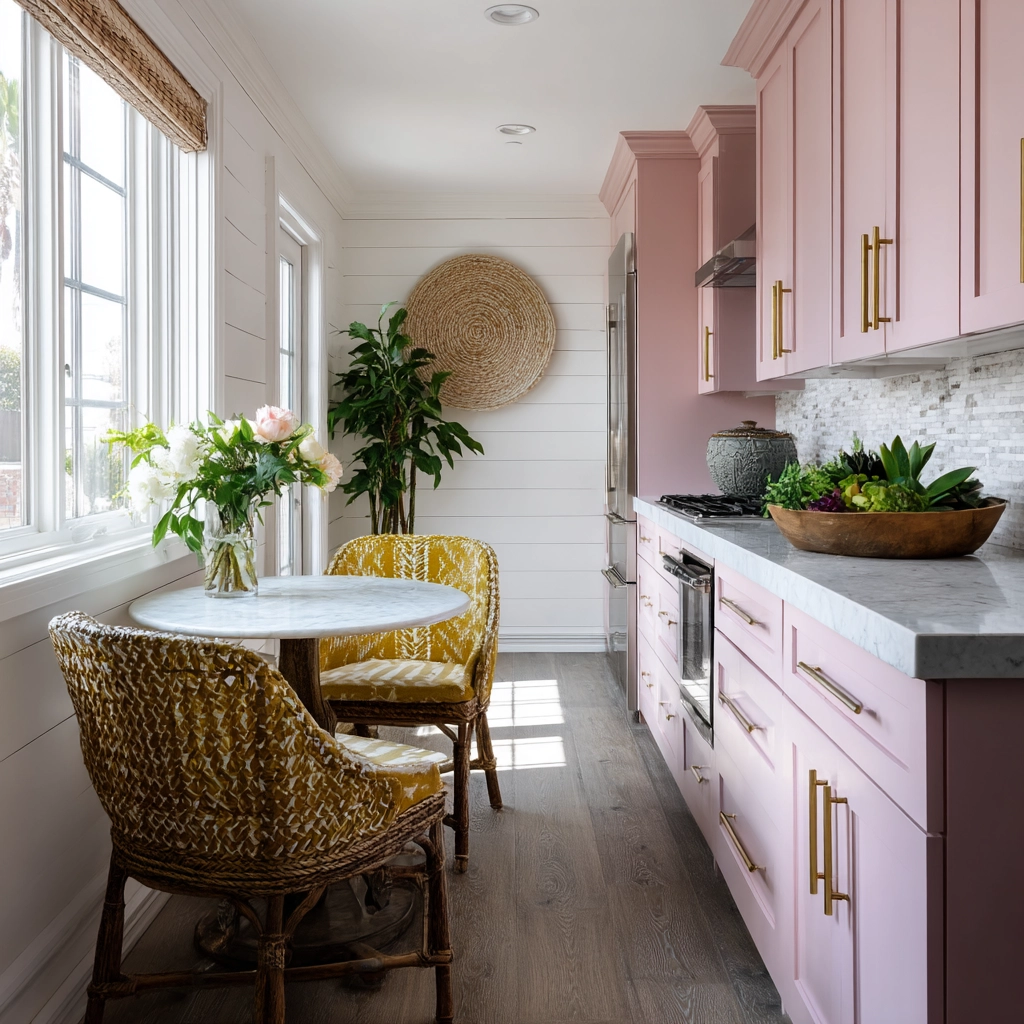 pink kitchen cabinets 25