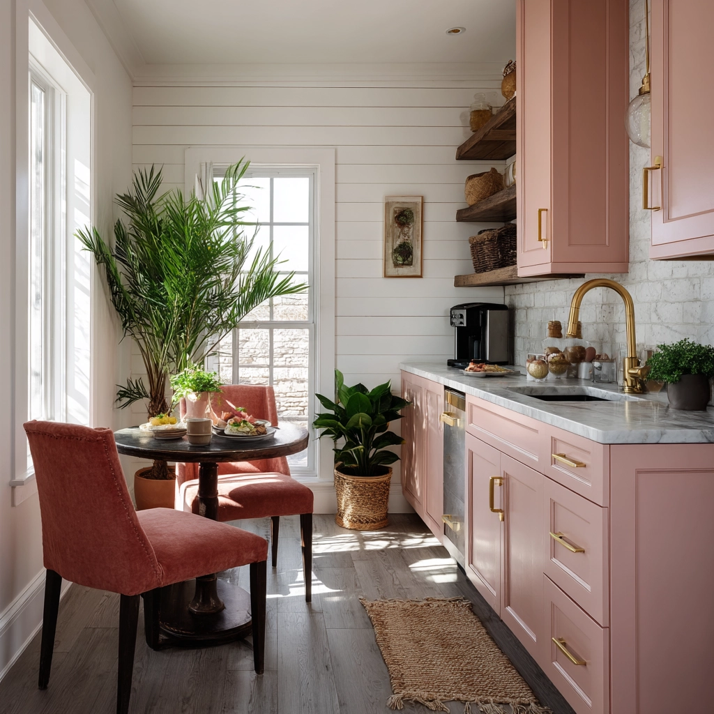 pink kitchen cabinets 26
