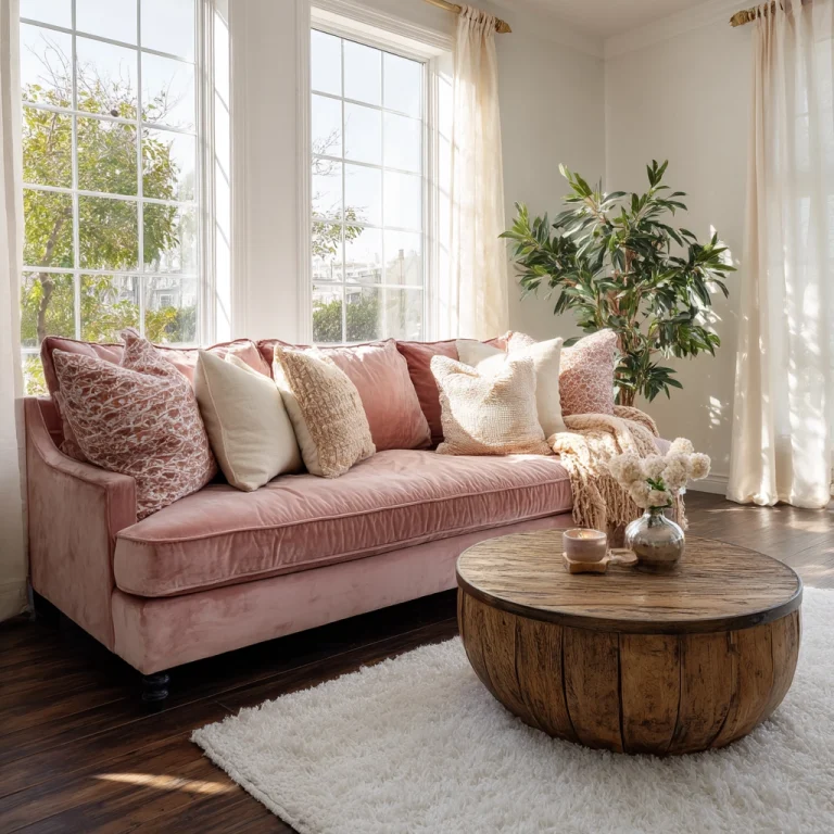 pink living room 1