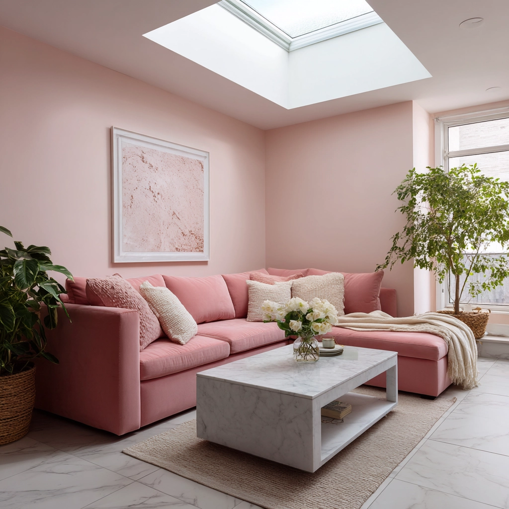 pink living room 10
