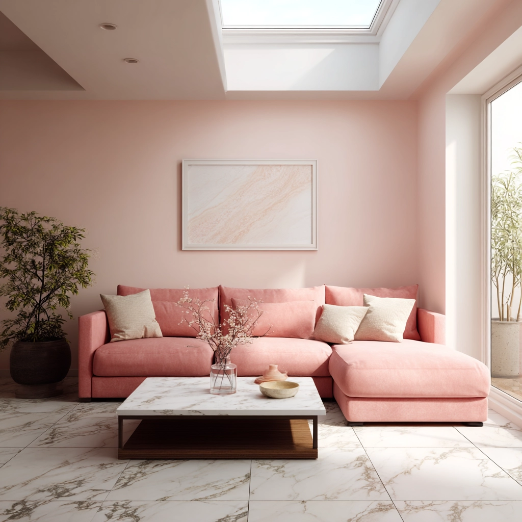 pink living room 12