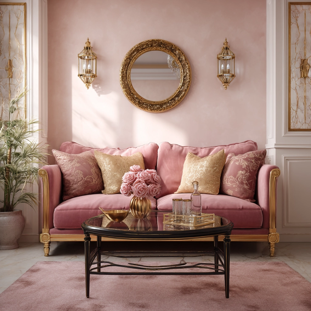 pink living room 17
