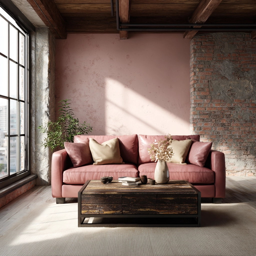 pink living room 23