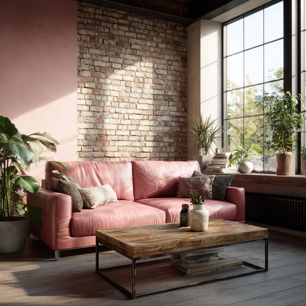 pink living room 24