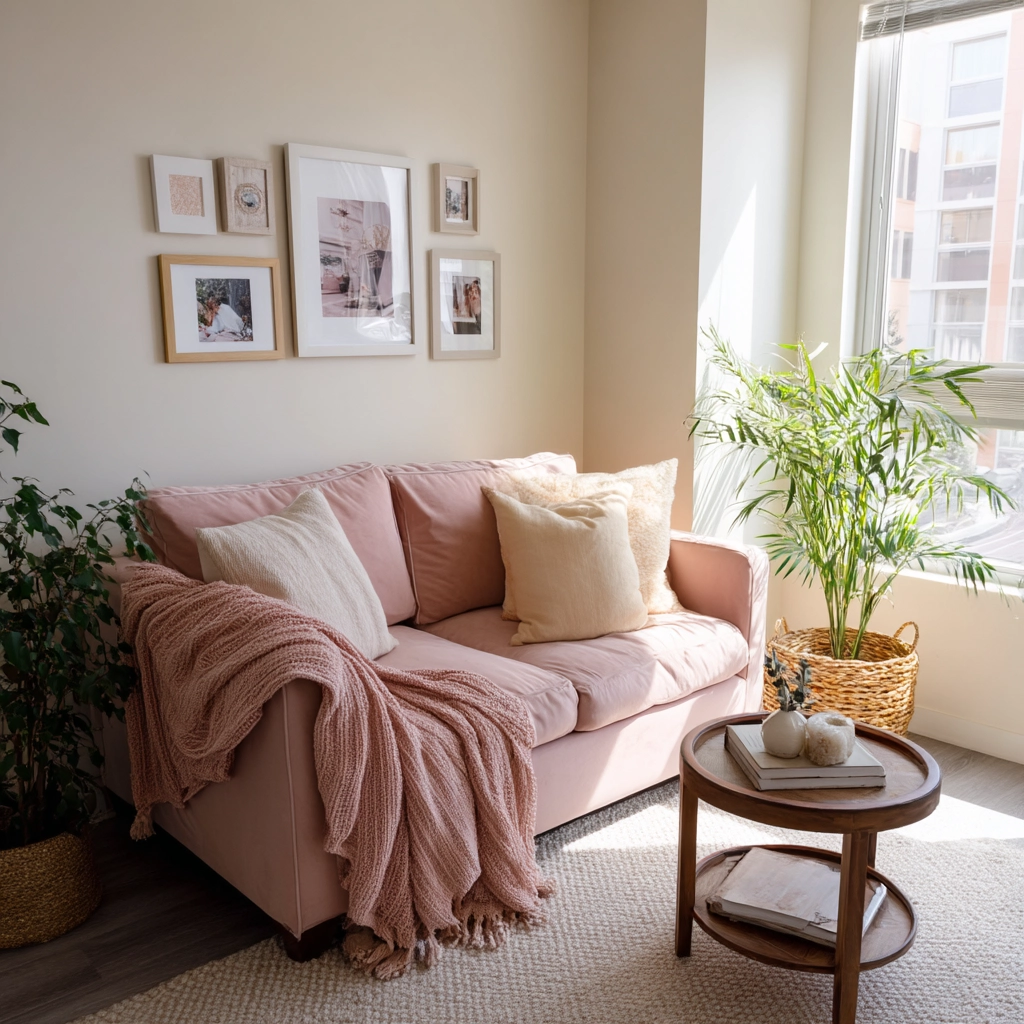 pink living room 25