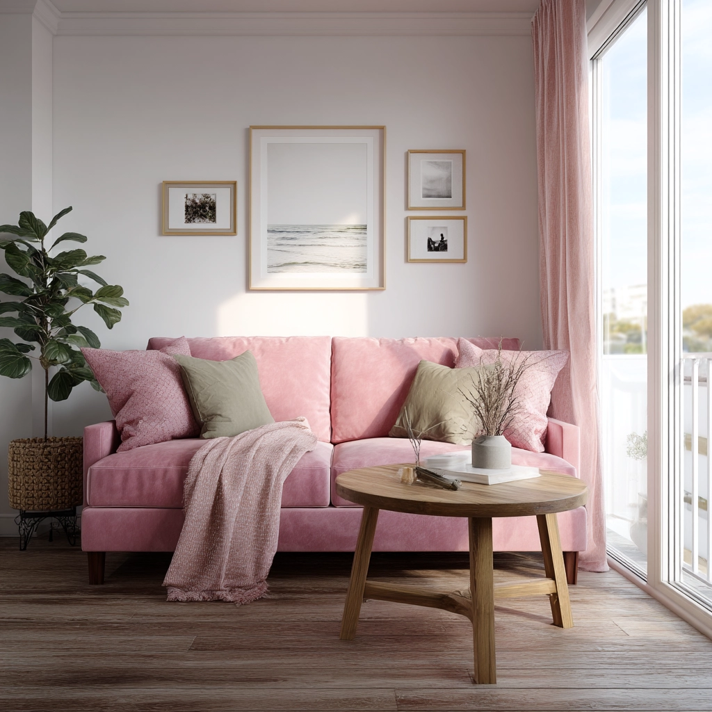 pink living room 28