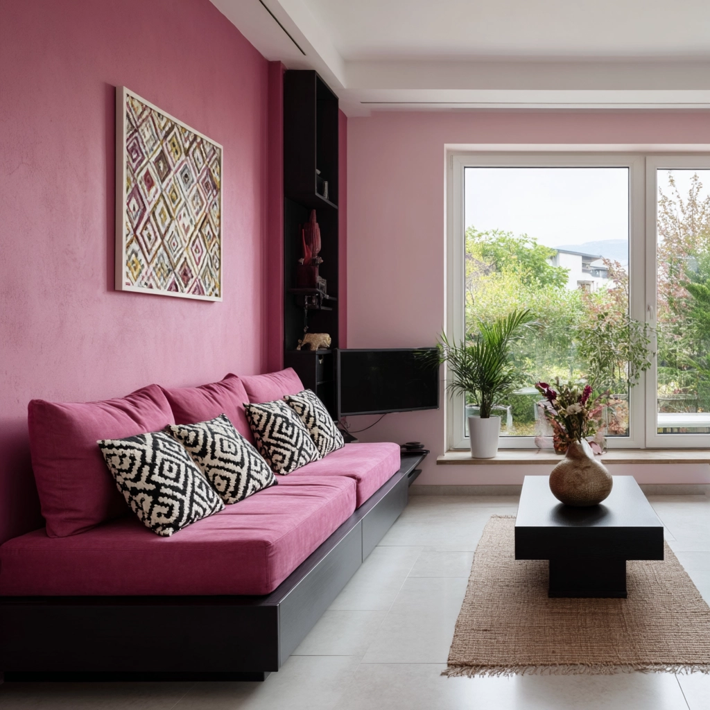 pink living room 34