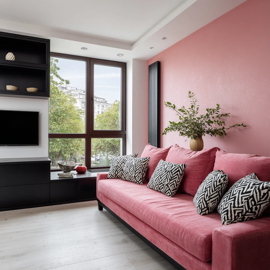 pink living room 36