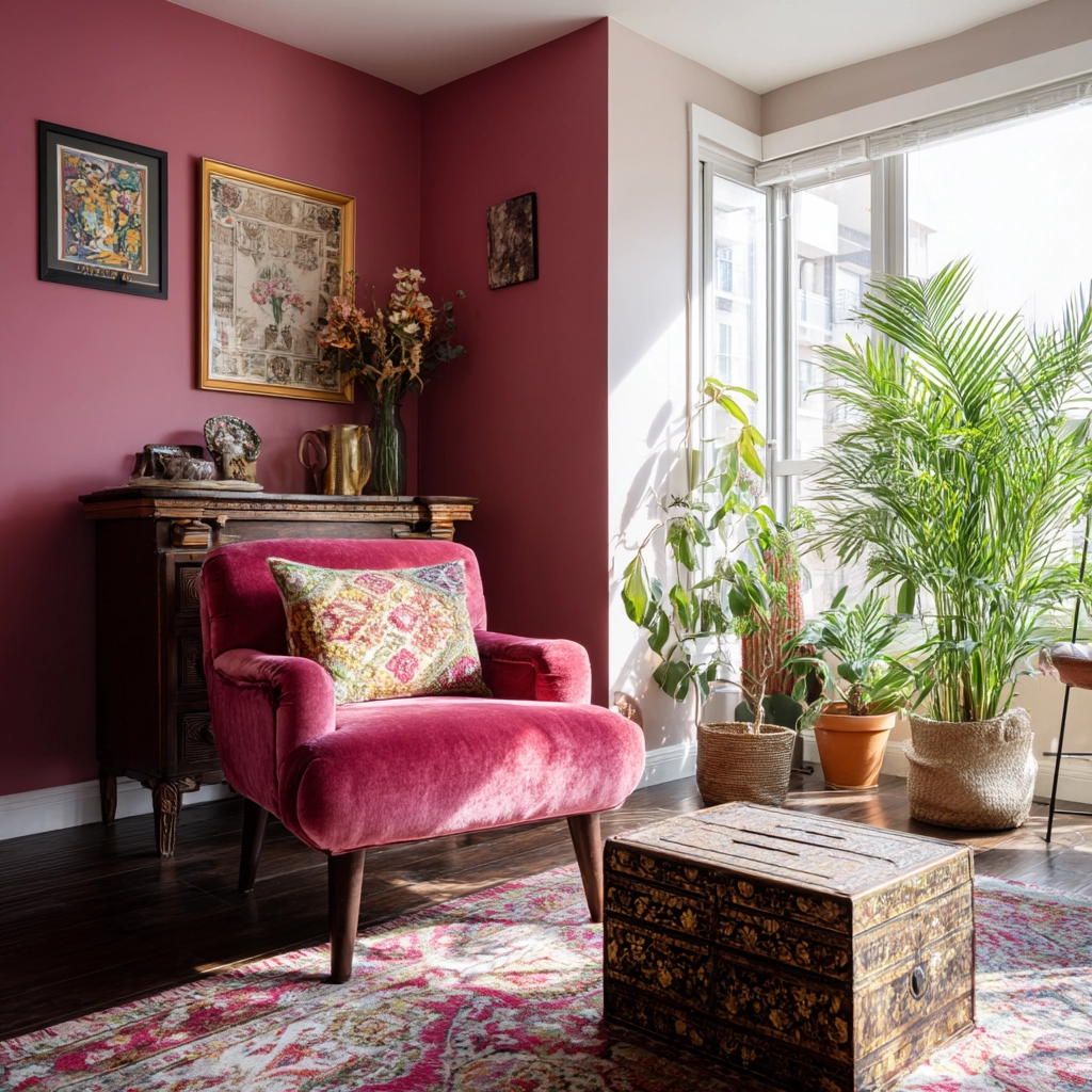 pink living room 39