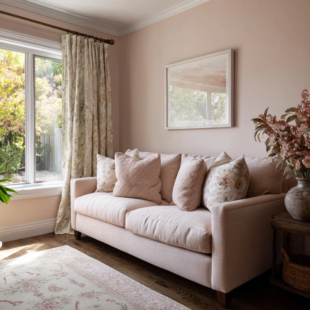 pink living room 41