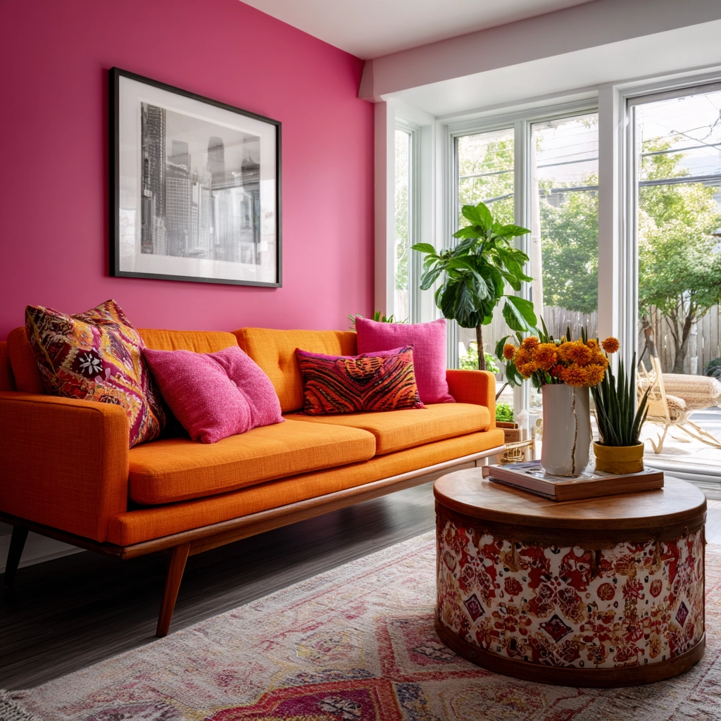 pink living room 45