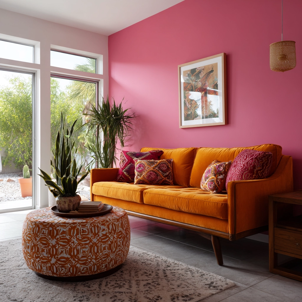 pink living room 46