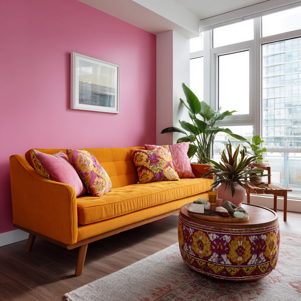 pink living room 47