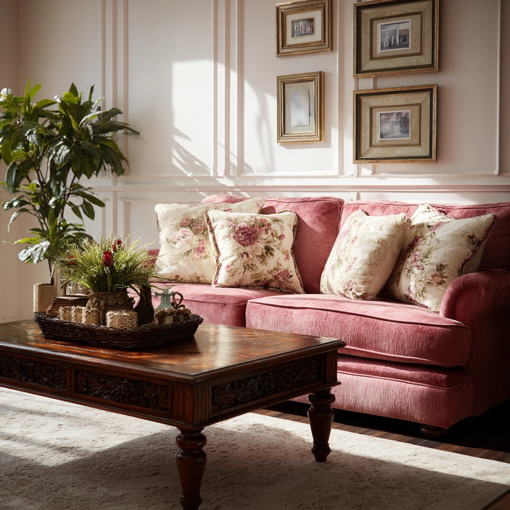pink living room 53